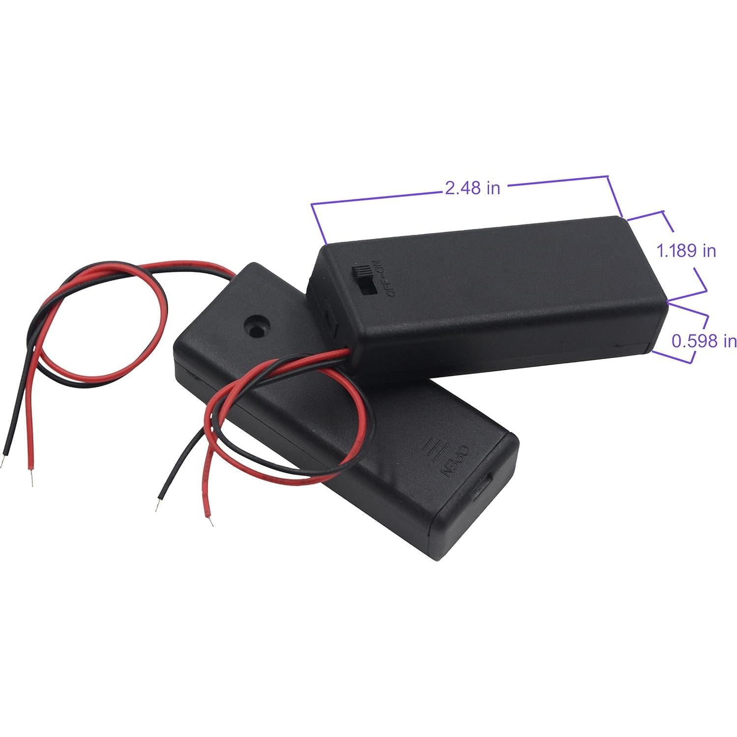 Paquete de 3 Soportes de Batería AAA LAMPVPATH con Interruptor