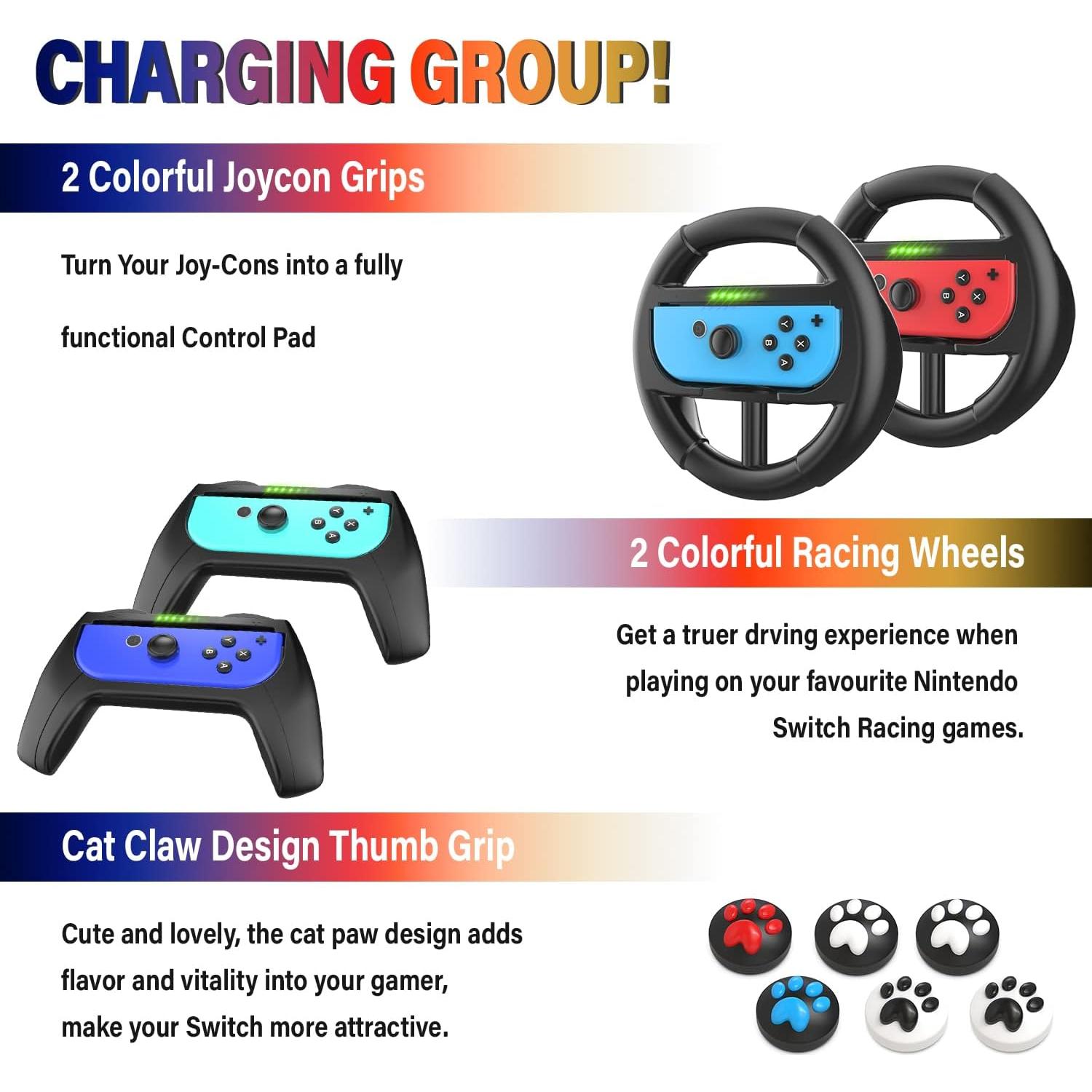 Kit de Accesorios Deruitu para Nintendo Switch 18 en 1