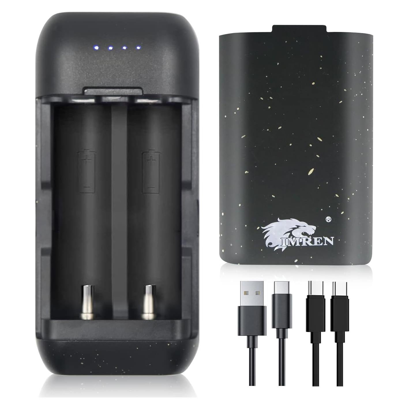 Cargador de Batería 18650 Portátil Bangde 2 en 1 USB-C