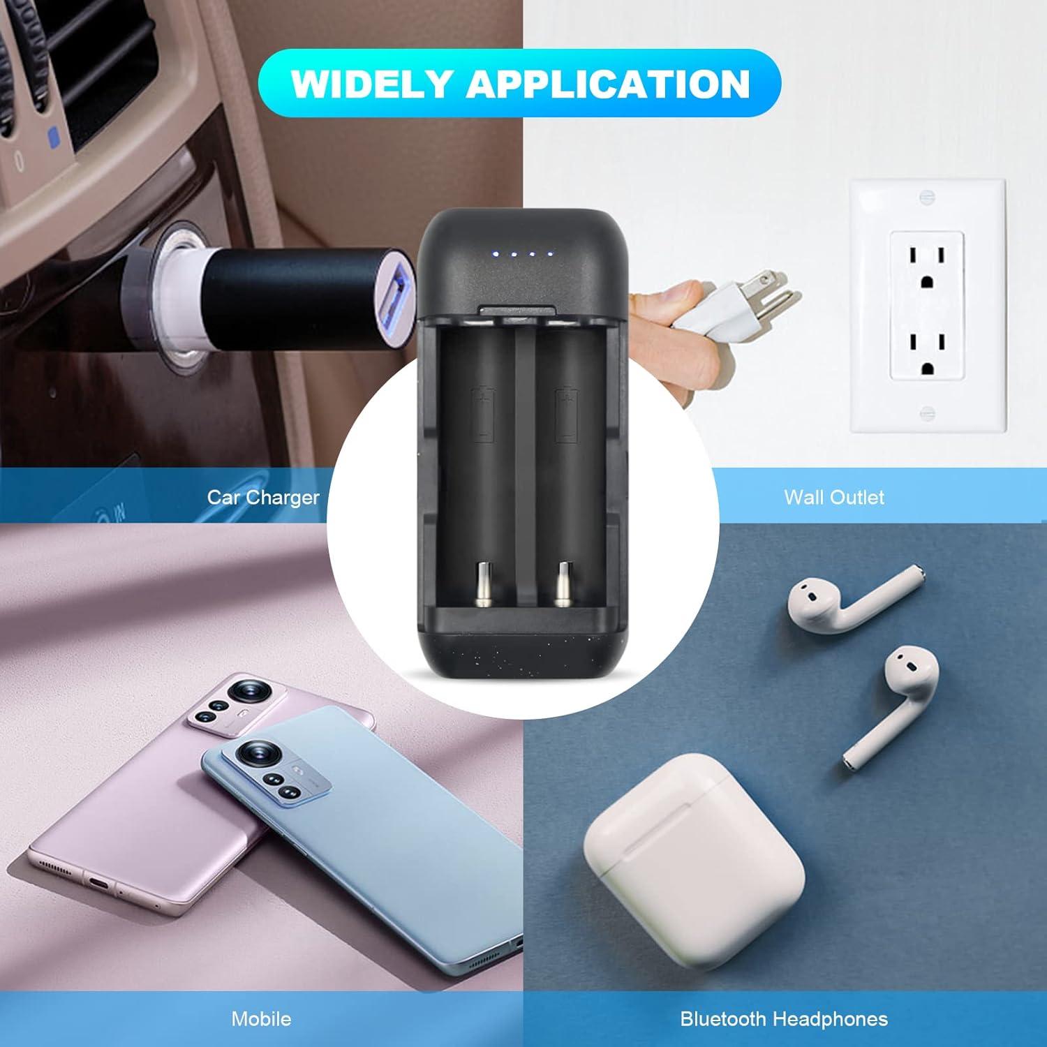 Cargador de Batería 18650 Portátil Bangde 2 en 1 USB-C