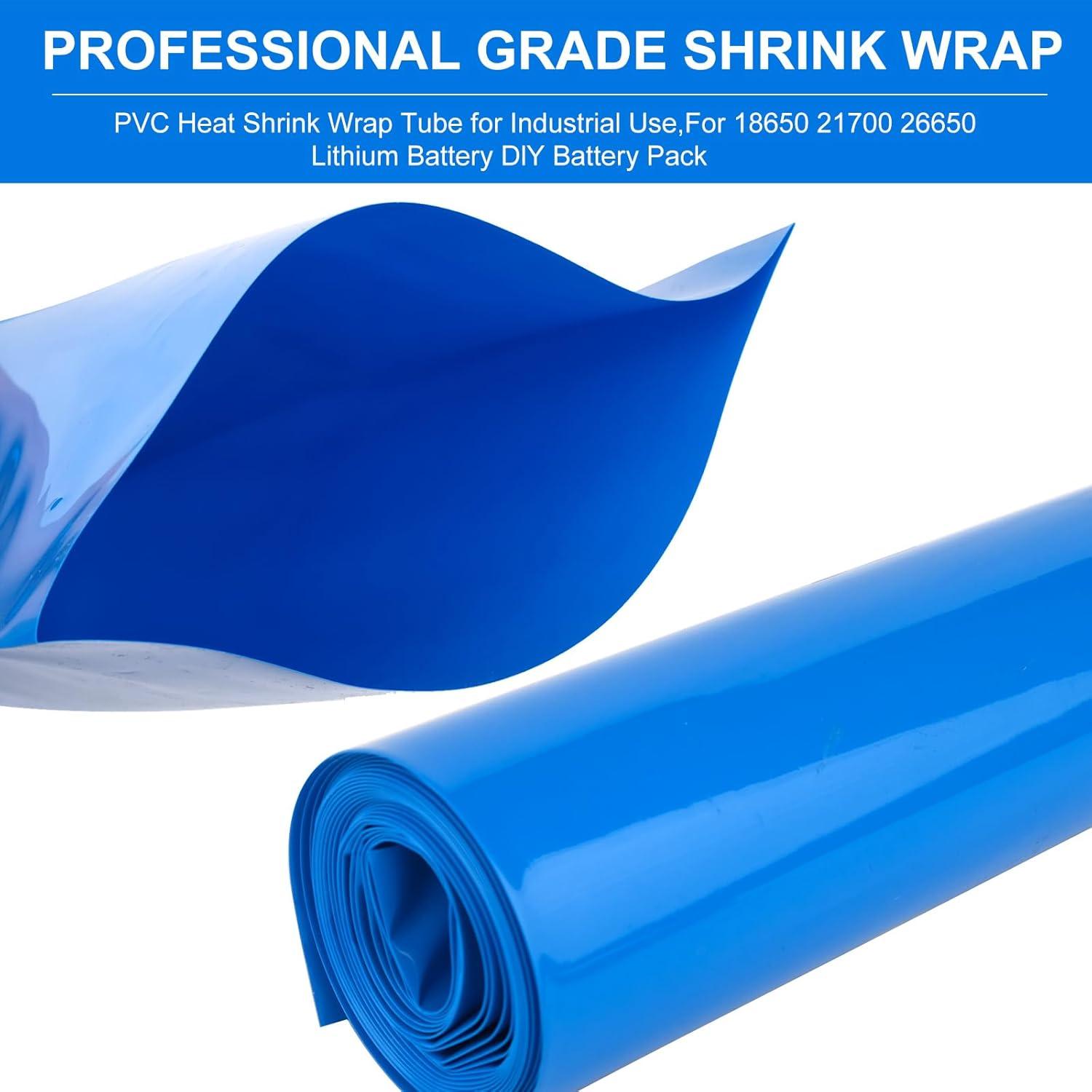 Tubo Termocontraíble PVC HSZJsto 150mm x 3m Azul para Baterías