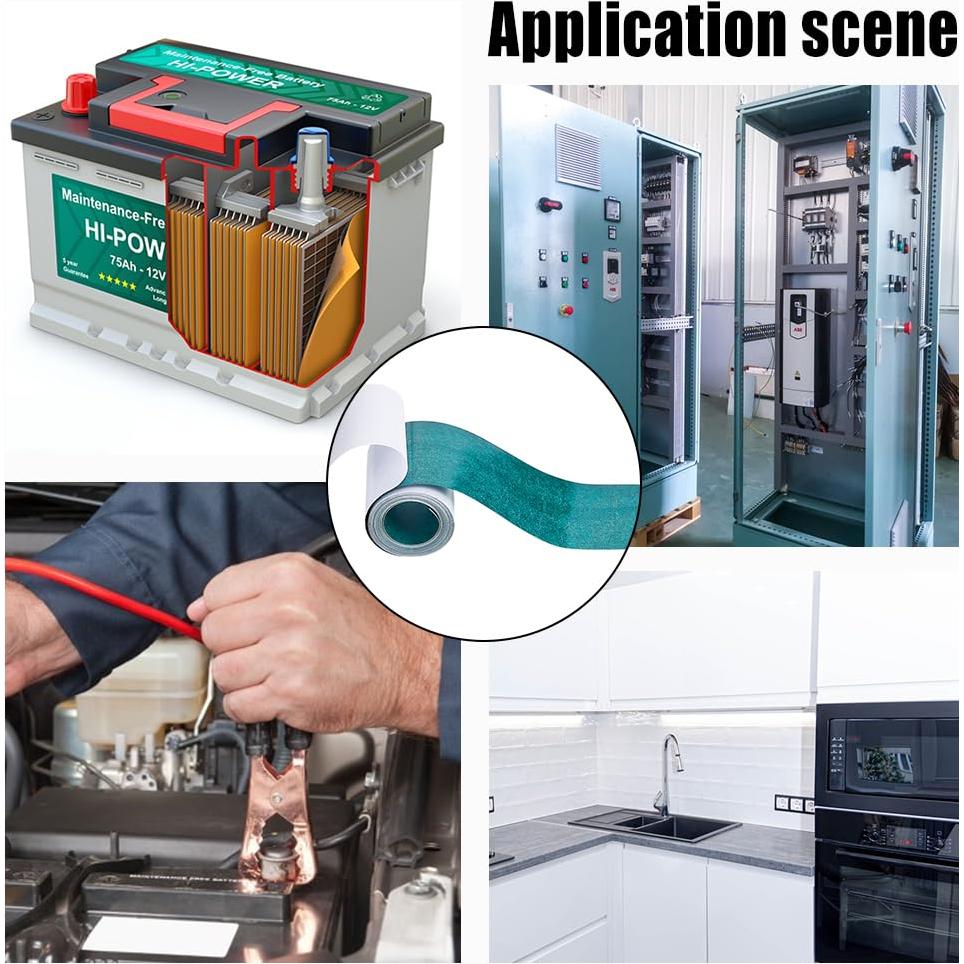 Papel Adhesivo Aislante Eléctrico AHANDMAKER 80mm x 5m Verde