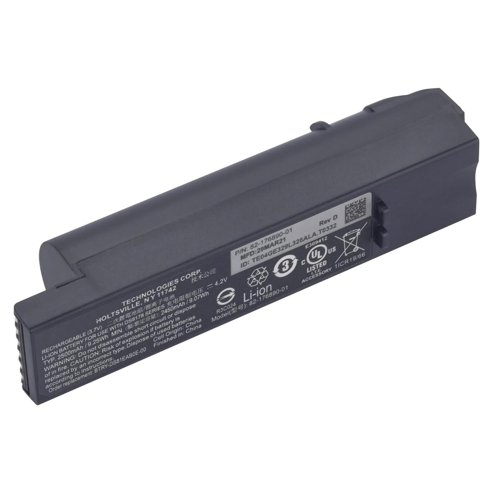 DS8178 Battery for Zebra DS8100 DS8178 DS8170 Series Barcode scanners BTRY-DS81EAB0E-00 BTRY-ZDS81EAZB0E-00 AS-000231-01 82-176890-01 71-176890-01 Barcode Scanner Battery Capacity 3.7V 2500mAh