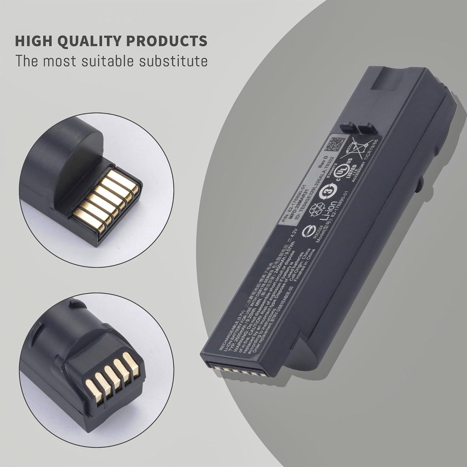 DS8178 Battery for Zebra DS8100 DS8178 DS8170 Series Barcode scanners BTRY-DS81EAB0E-00 BTRY-ZDS81EAZB0E-00 AS-000231-01 82-176890-01 71-176890-01 Barcode Scanner Battery Capacity 3.7V 2500mAh