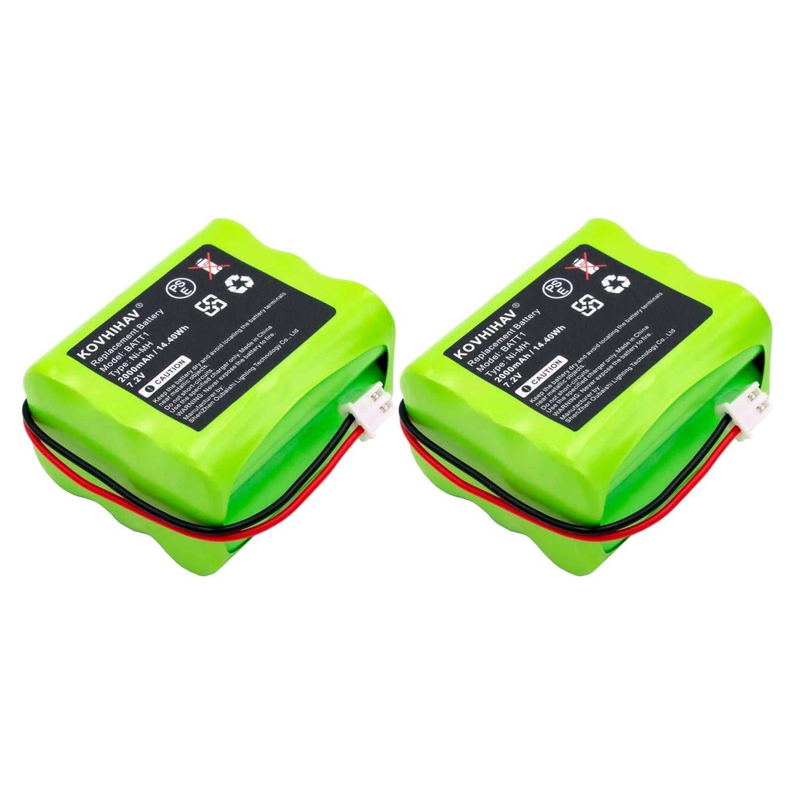 Batería de Alarma 2GIG BATT1X BATT2X 7.2V Ni-MH 2000mAh