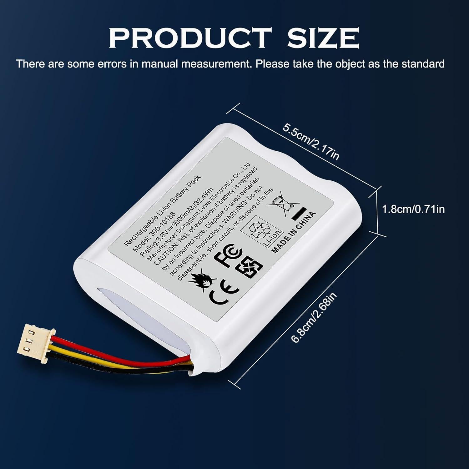 Batería de Reemplazo 9000mAh 3.6V para Panel ADT Command