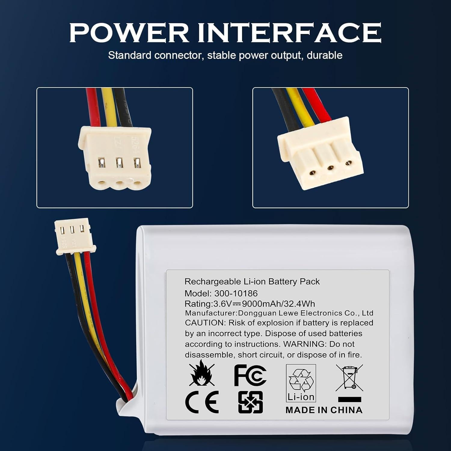 Batería de Reemplazo 9000mAh 3.6V para Panel ADT Command
