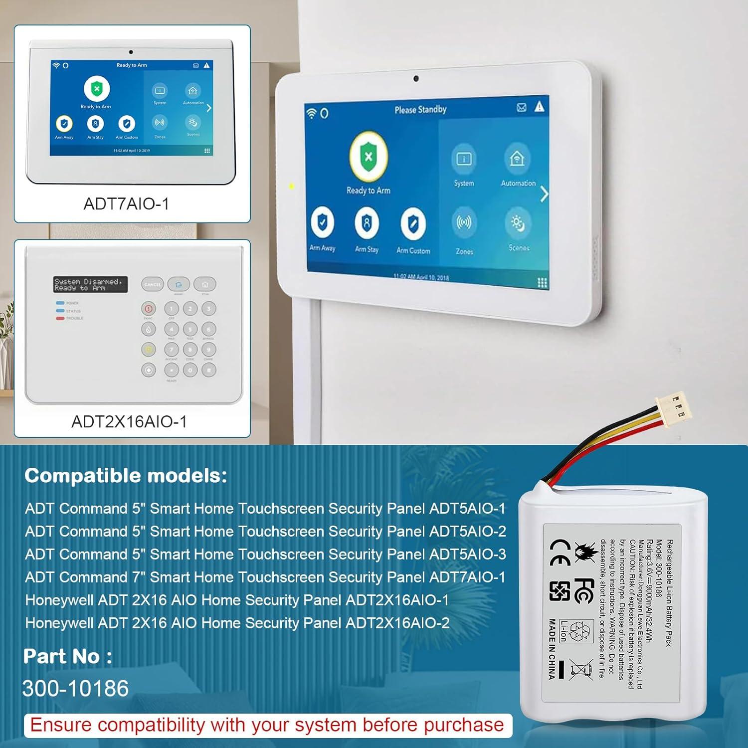 Batería de Reemplazo 9000mAh 3.6V para Panel ADT Command