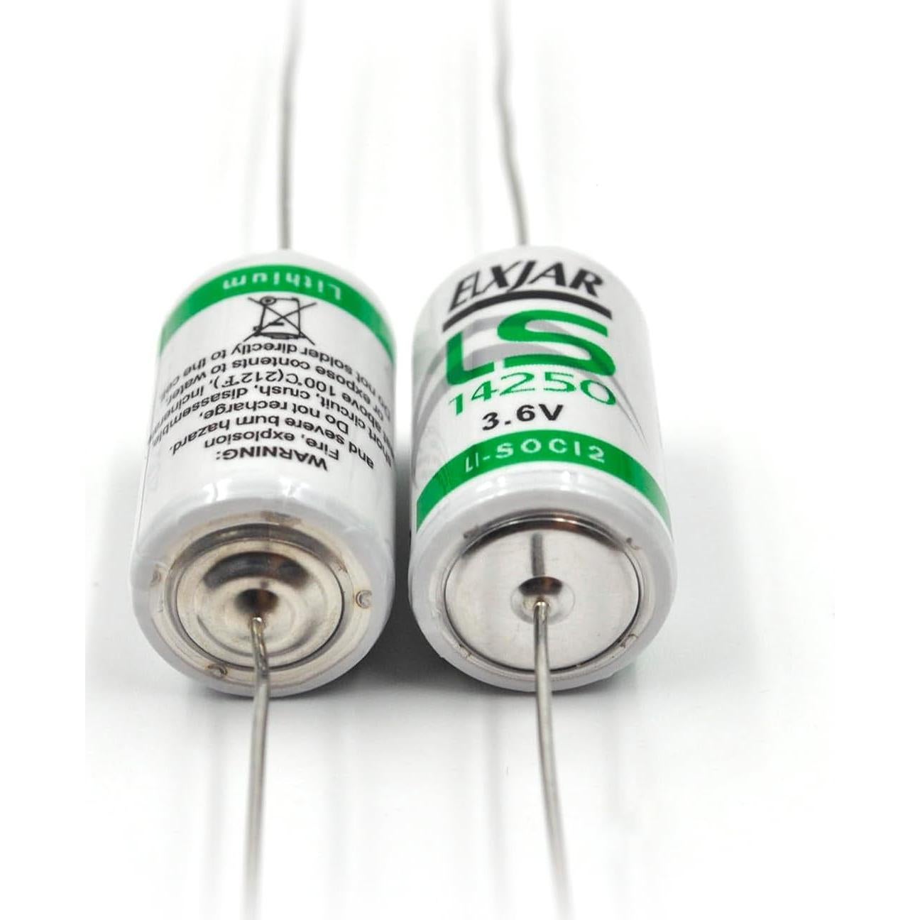 Paquete de 2 Baterías de Litio 3.6V 1/2AA elxjar LS14250