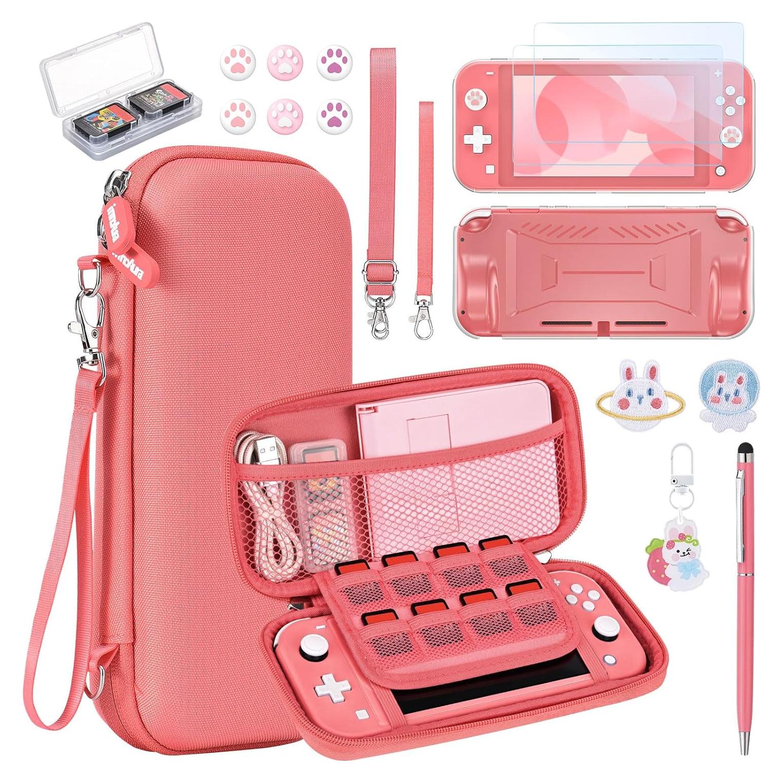 Accesorios innoAura Switch Lite 18 en 1 Estuche Coral