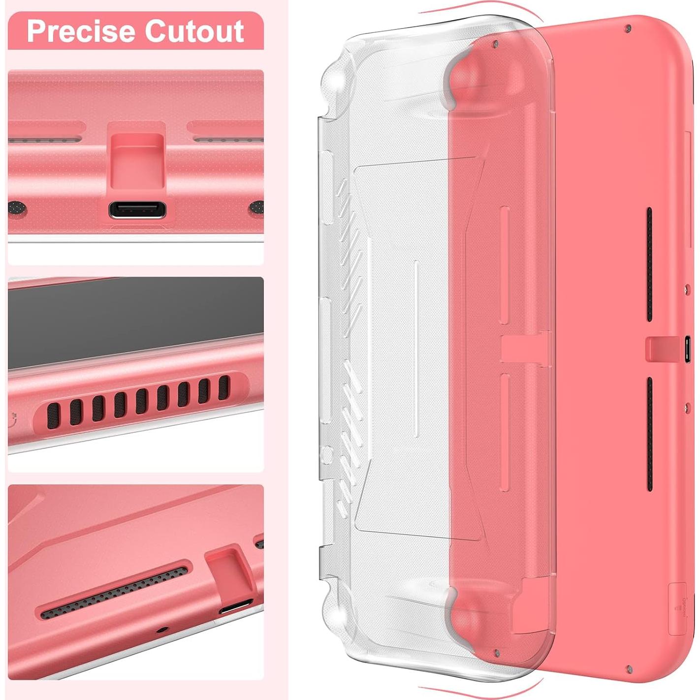 Accesorios innoAura Switch Lite 18 en 1 Estuche Coral