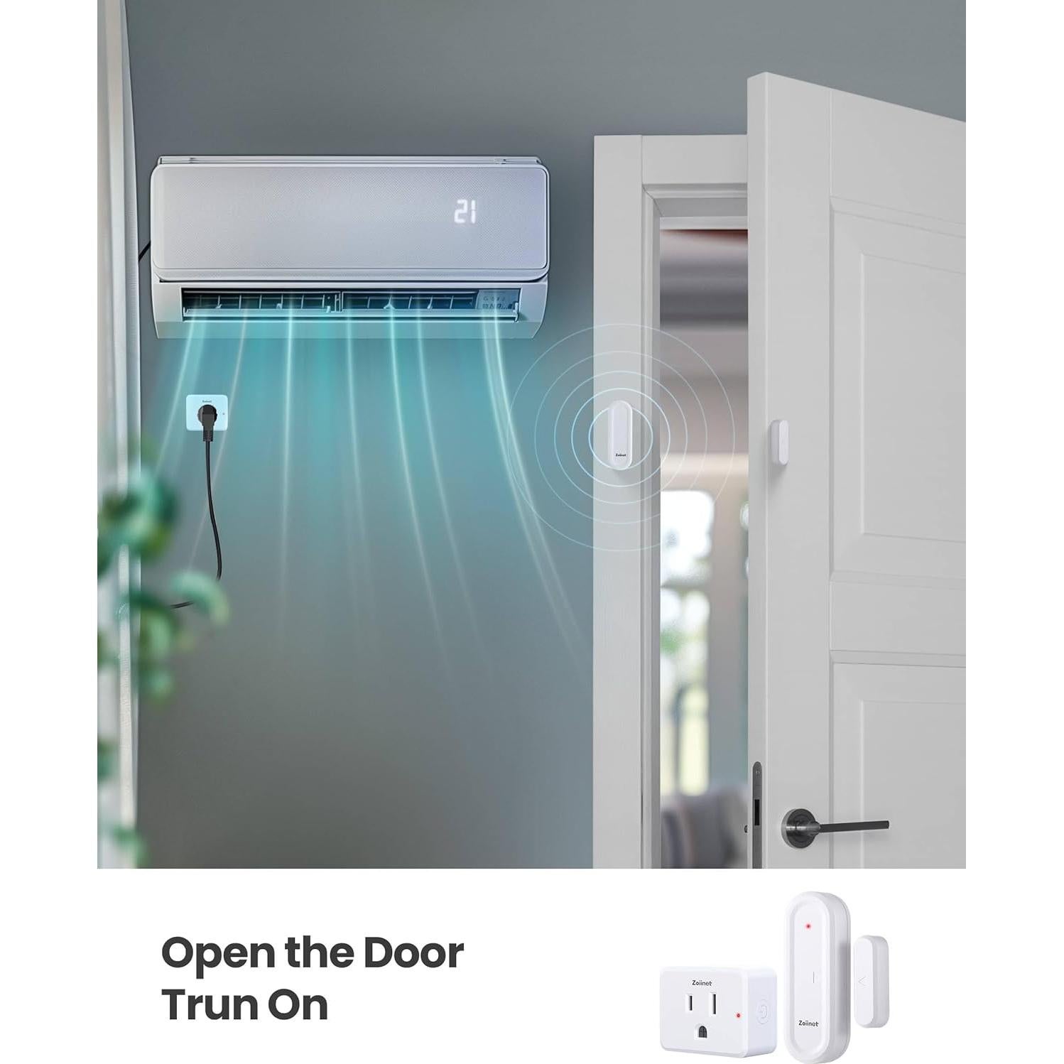 Kit Sensor de Puerta Inalámbrico Zoiinet 39.37m 15A Programable