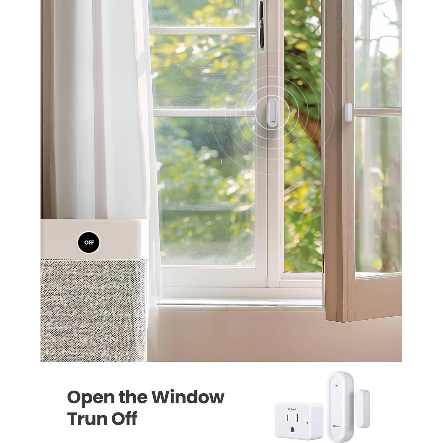 Kit Sensor de Puerta Inalámbrico Zoiinet 39.37m 15A Programable