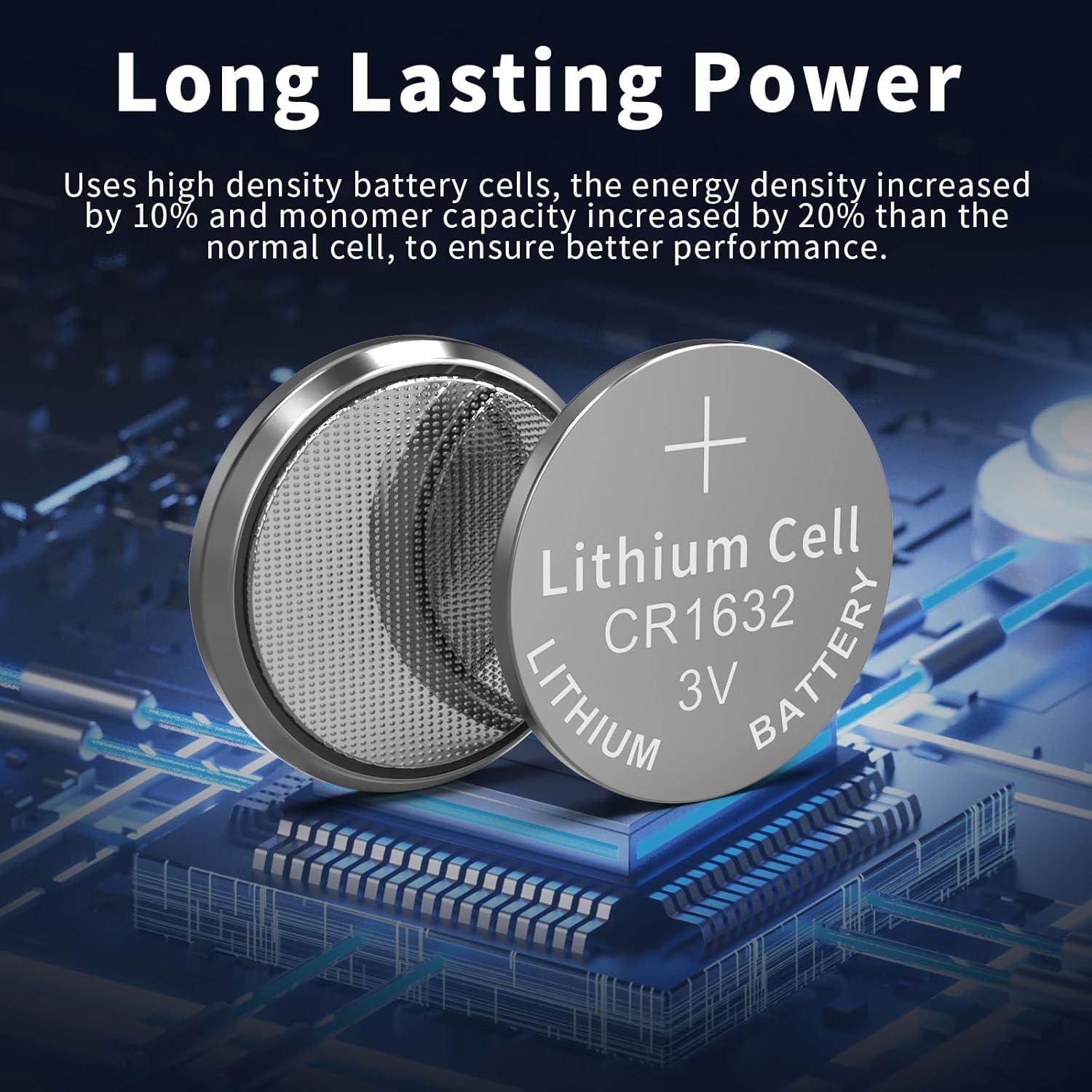 Batería de Litio PKCELL CR1632 3V - Paquete de 5 Unidades