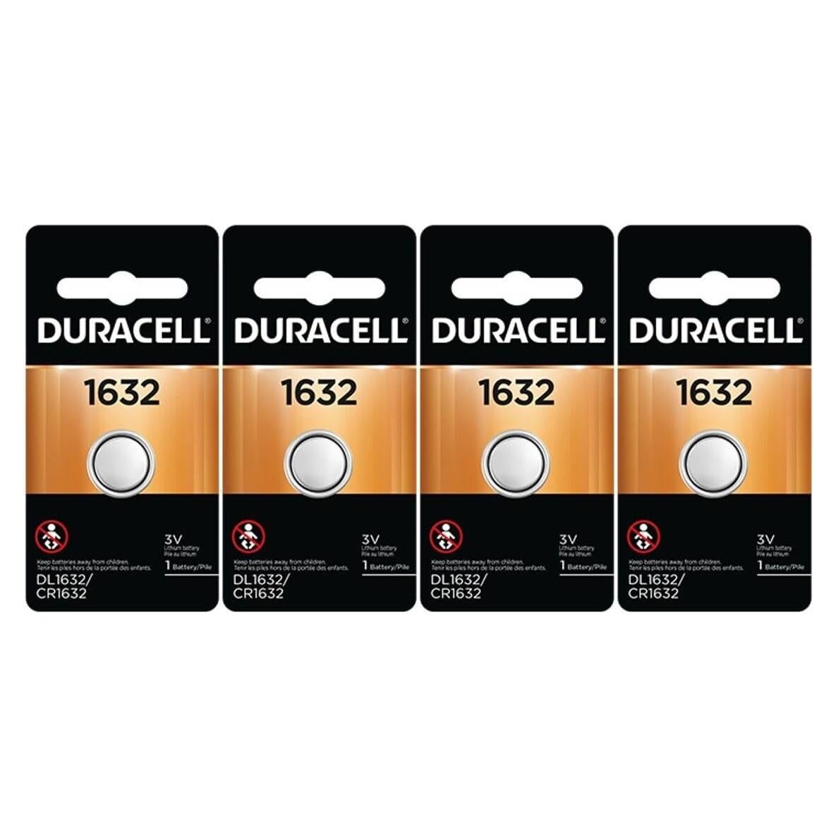 Baterías de Litio Duracell DL1632 3V - Paquete de 4 Pcs