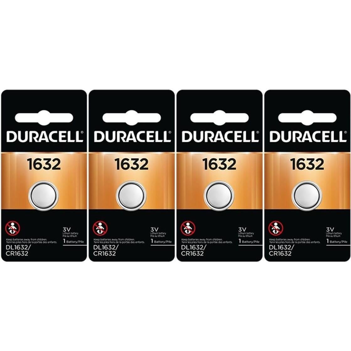 Baterías de Litio Duracell DL1632 3V - Paquete de 4 Pcs