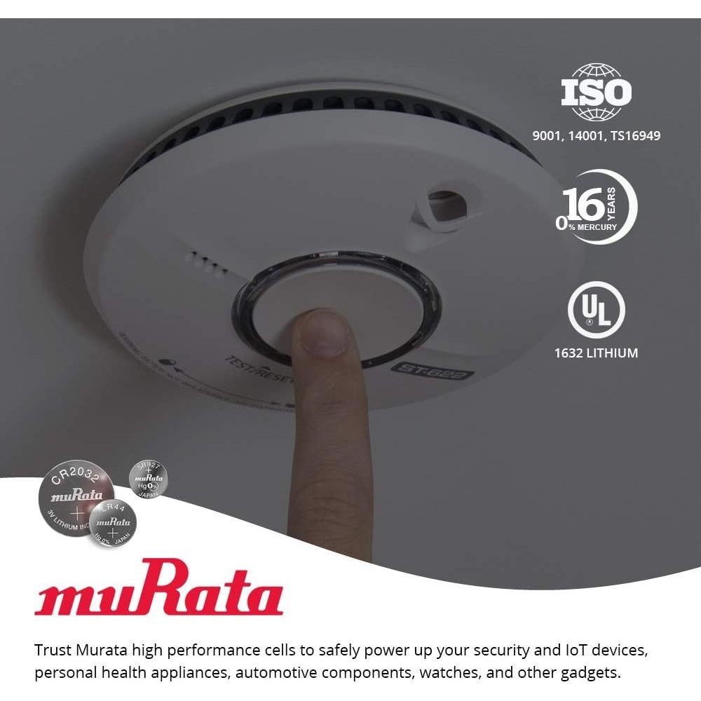 Baterías de Litio Murata CR2016 3V - 20 Unidades 90mAh