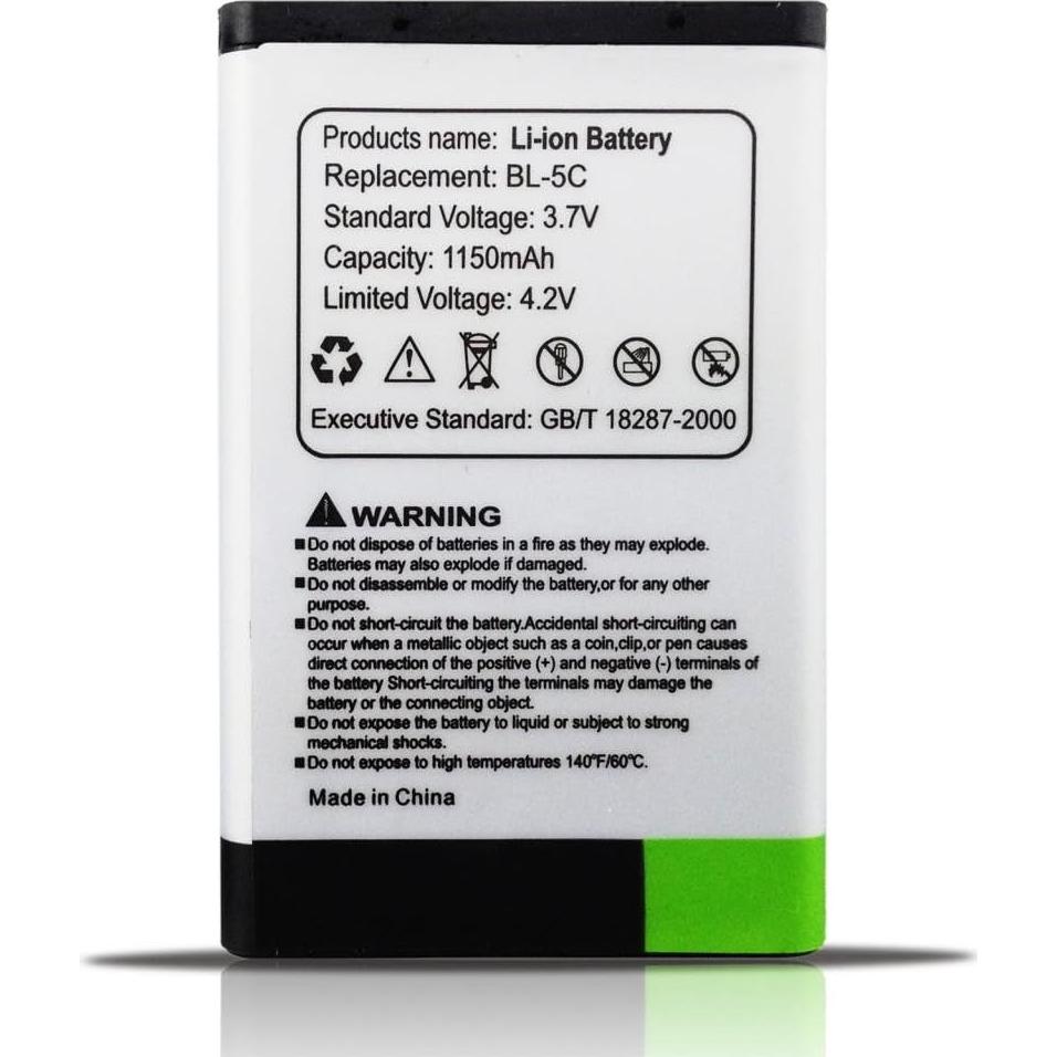 Batería Kastar BL-5C + Cargador Mini USB 2 en 1 para Radio