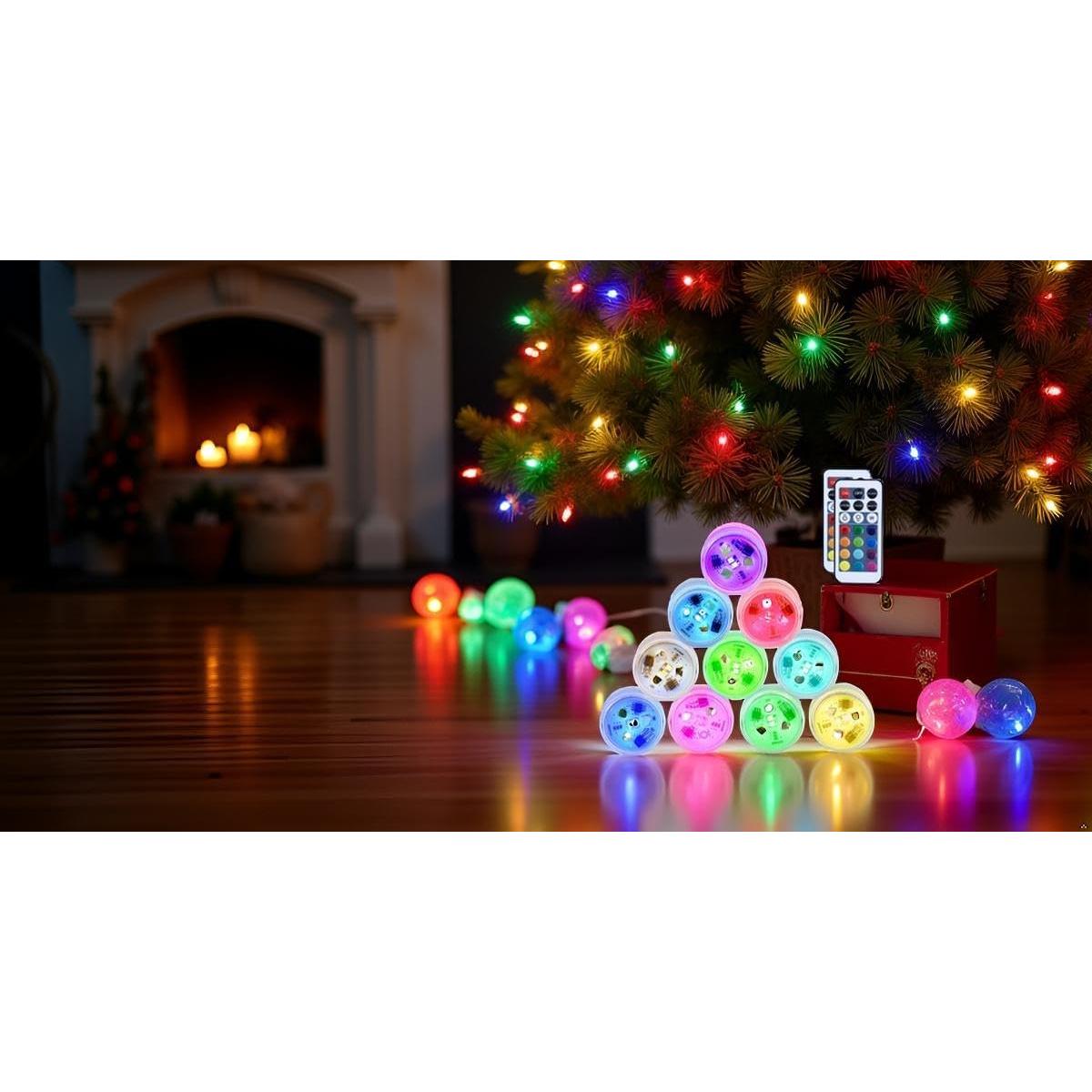 Luces LED sumergibles MATA LEON con control remoto - 10 luces