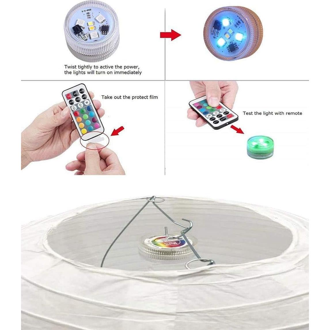 Luces LED sumergibles MATA LEON con control remoto - 10 luces