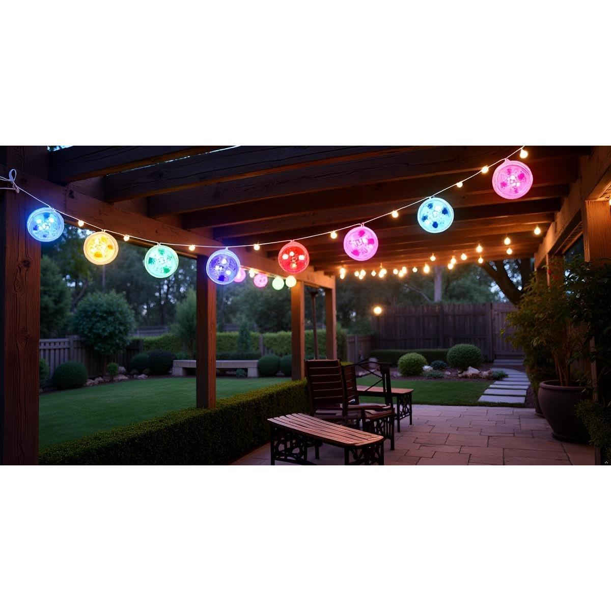 Luces LED sumergibles MATA LEON con control remoto - 10 luces