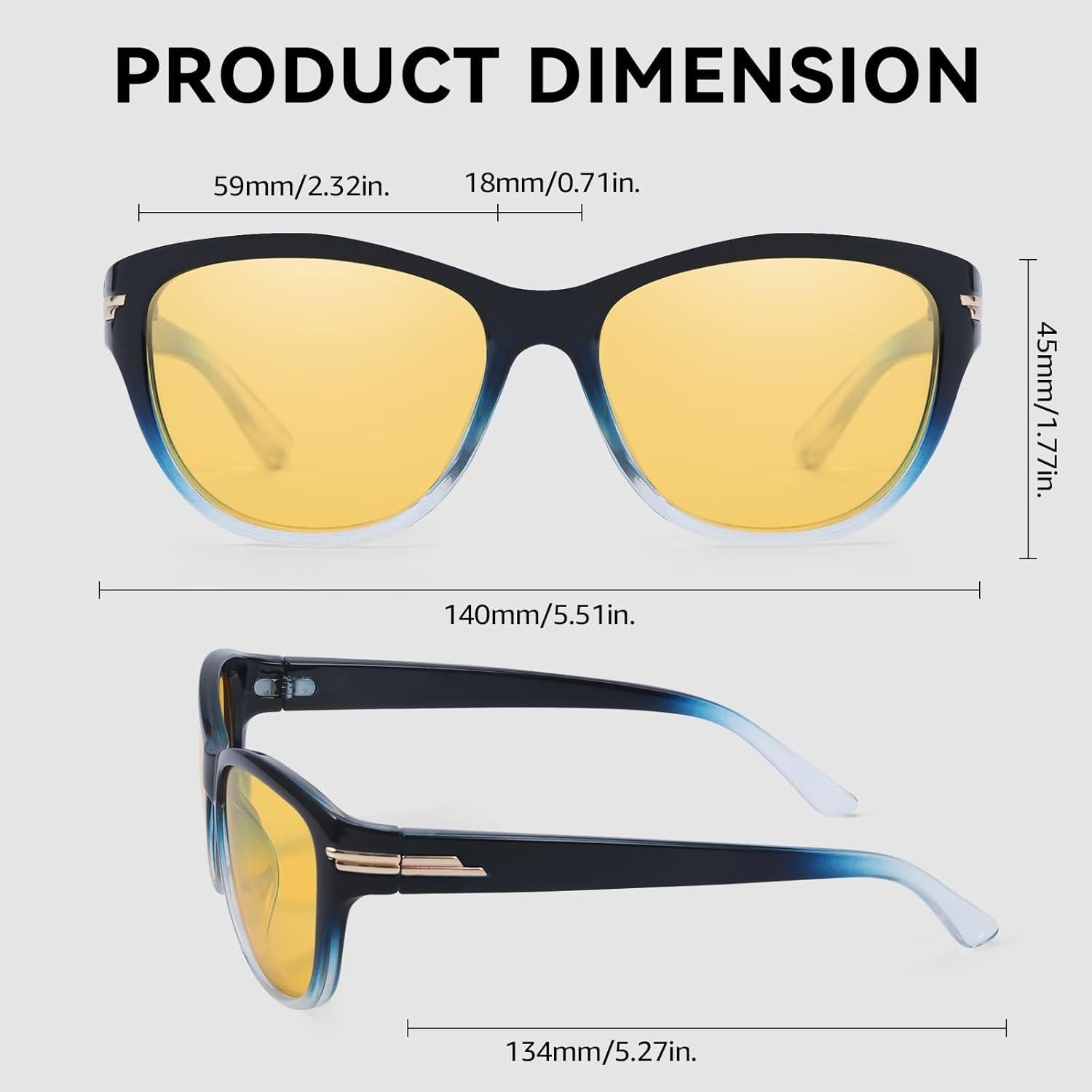 Gafas Antirreflejo SIPHEW para Conducir de Noche Amarillas