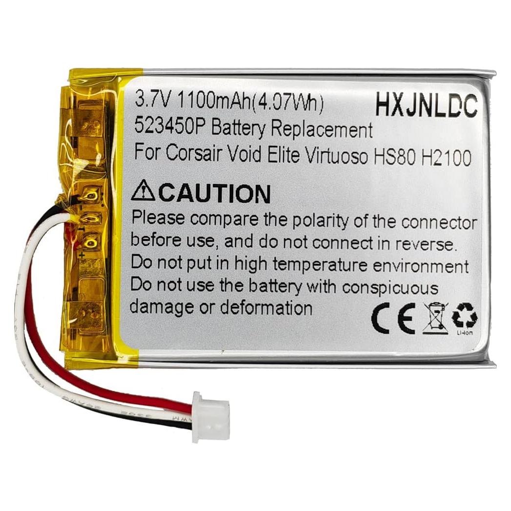 Batería recargable 3.7V 1100mAh HXJN para Corsair Void