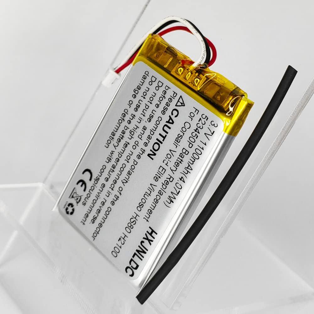 Batería recargable 3.7V 1100mAh HXJN para Corsair Void