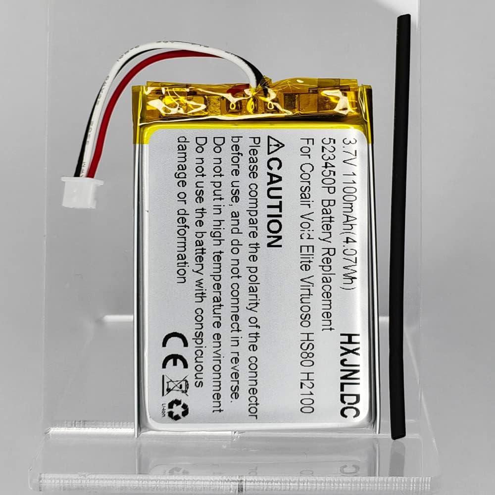 Batería recargable 3.7V 1100mAh HXJN para Corsair Void