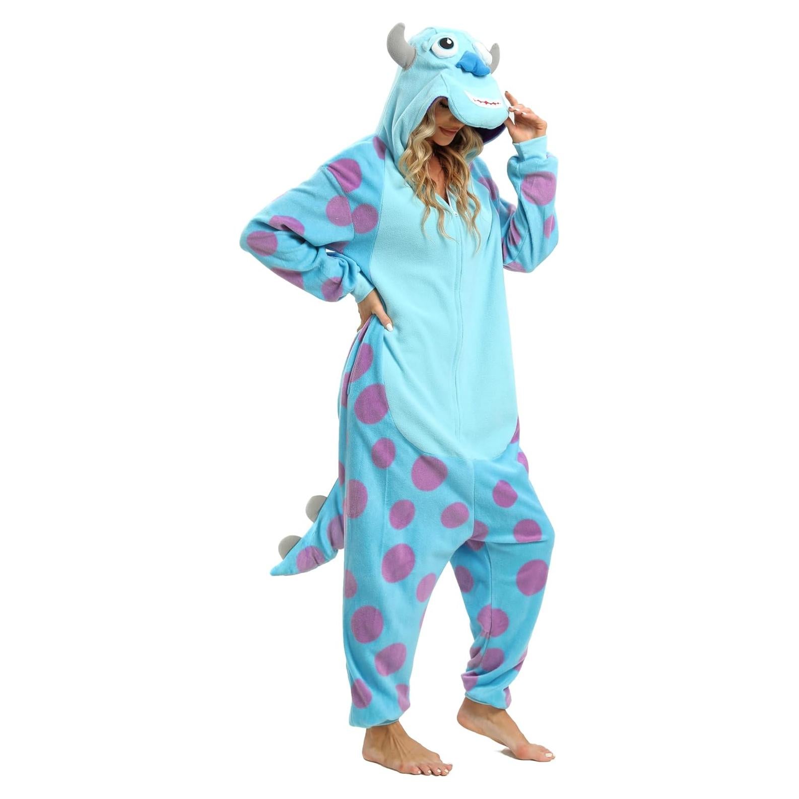 Disfraz de Animal NAITOKE para Adultos Pijamas Azul Púrpura