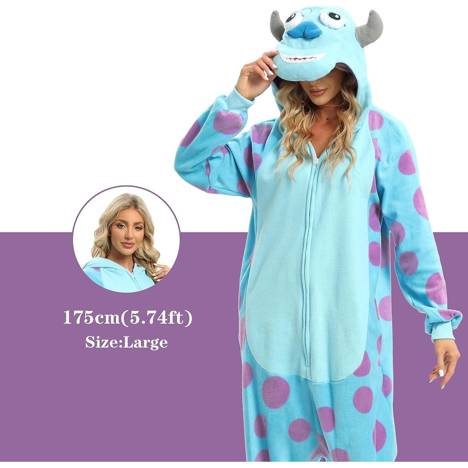 Disfraz de Animal NAITOKE para Adultos Pijamas Azul Púrpura