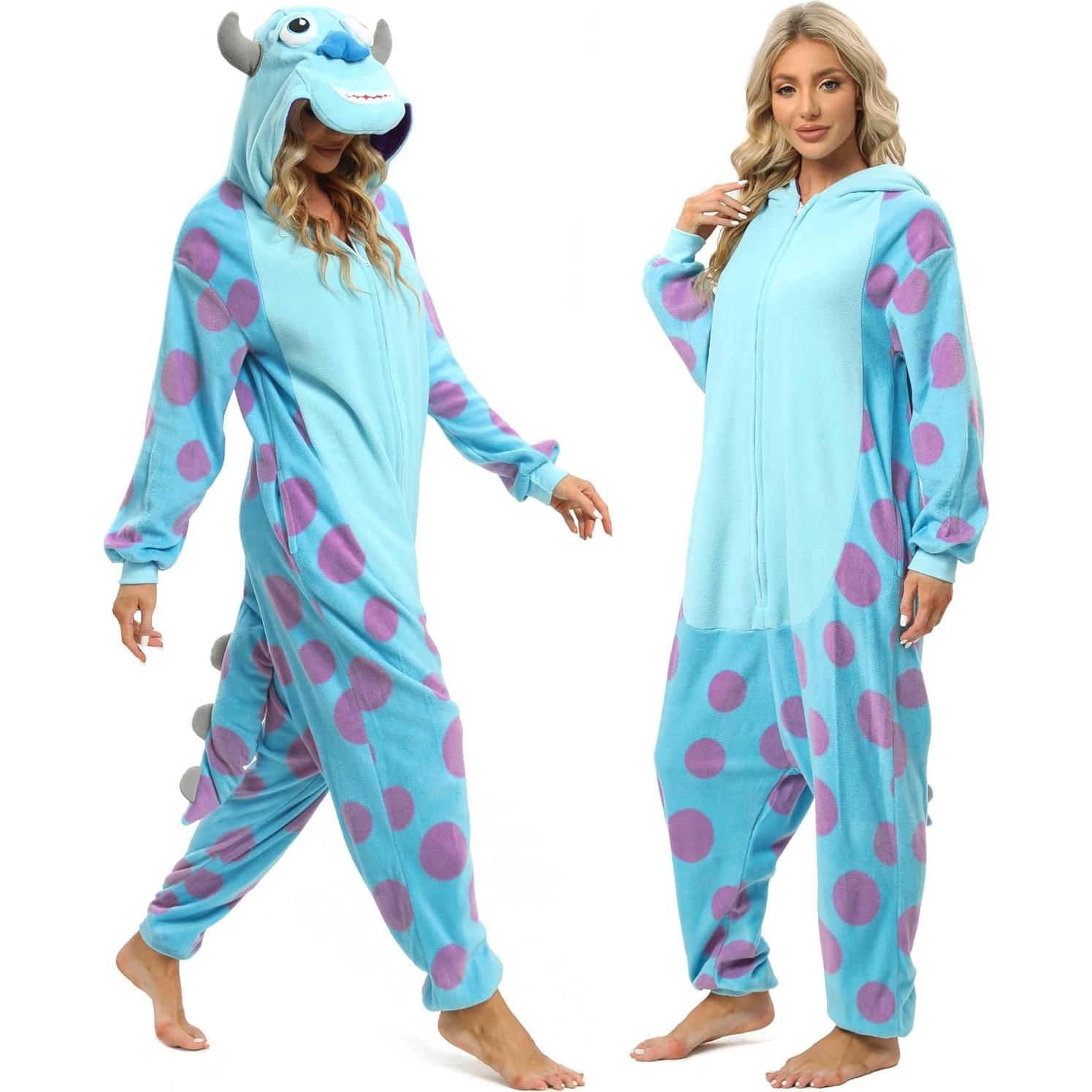 Disfraz de Animal NAITOKE para Adultos Pijamas Azul Púrpura