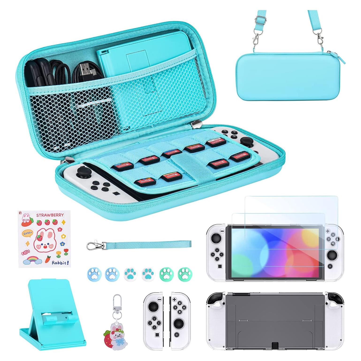 Kit de Accesorios 17 en 1 para Switch OLED Younik Azul