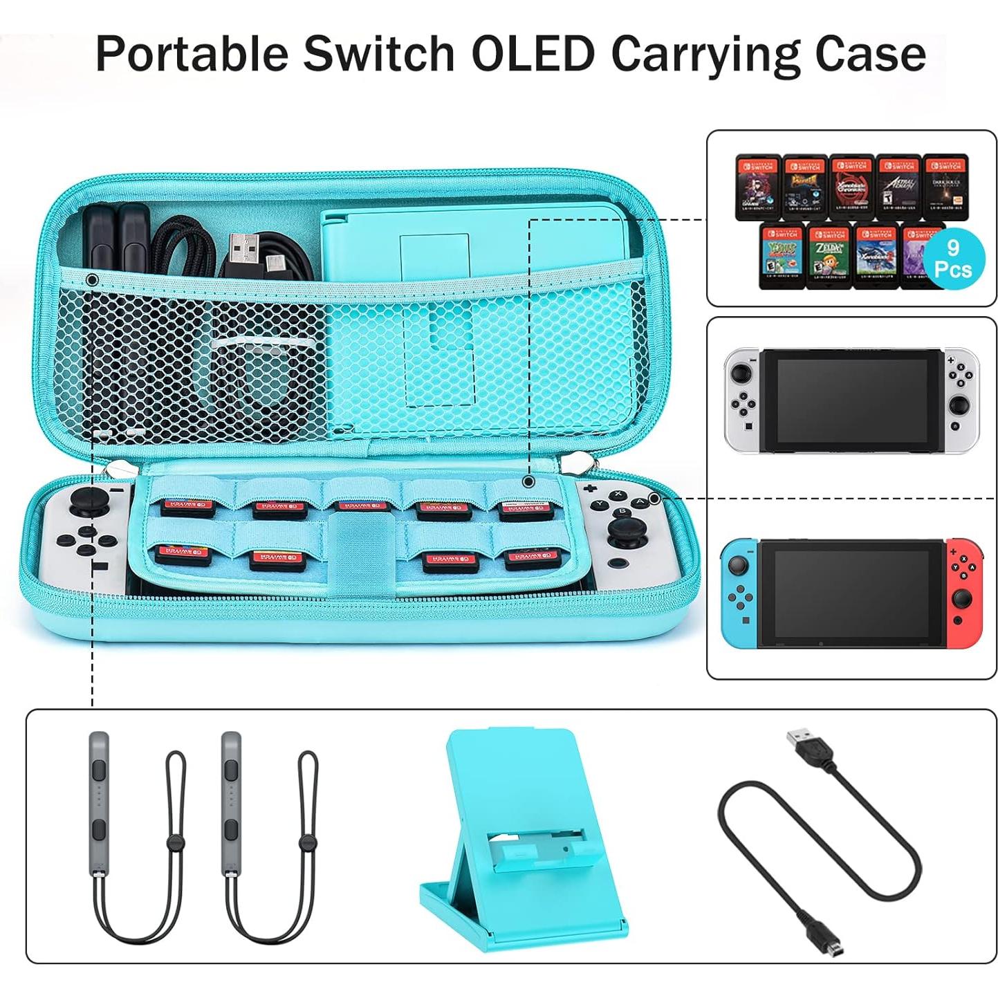 Kit de Accesorios 17 en 1 para Switch OLED Younik Azul