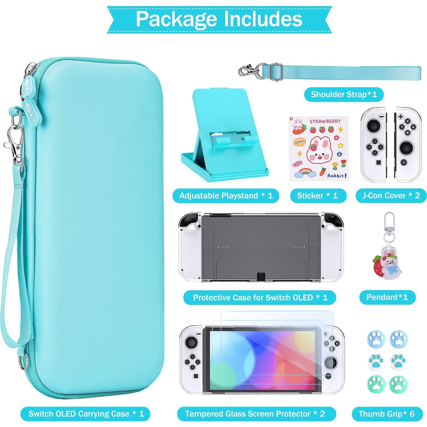 Kit de Accesorios 17 en 1 para Switch OLED Younik Azul