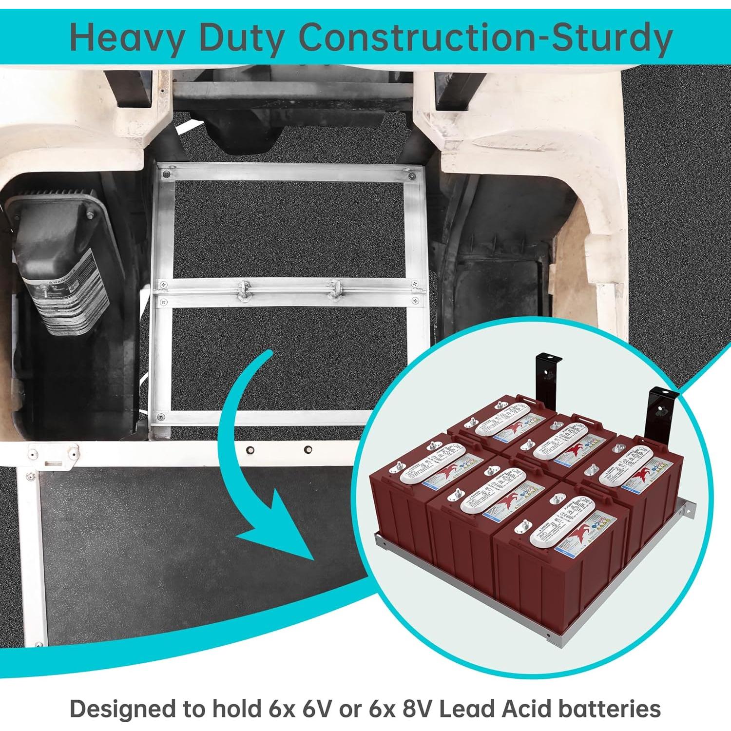 Bandeja de batería 10L0L para EZGO TXT 36V/48V - Aluminio
