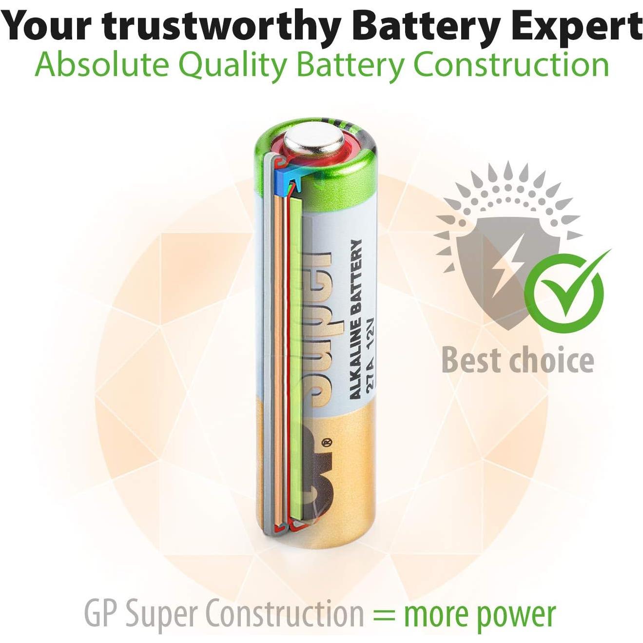 Batería GP 27A Alta Tensión - Paquete de 5 Piezas