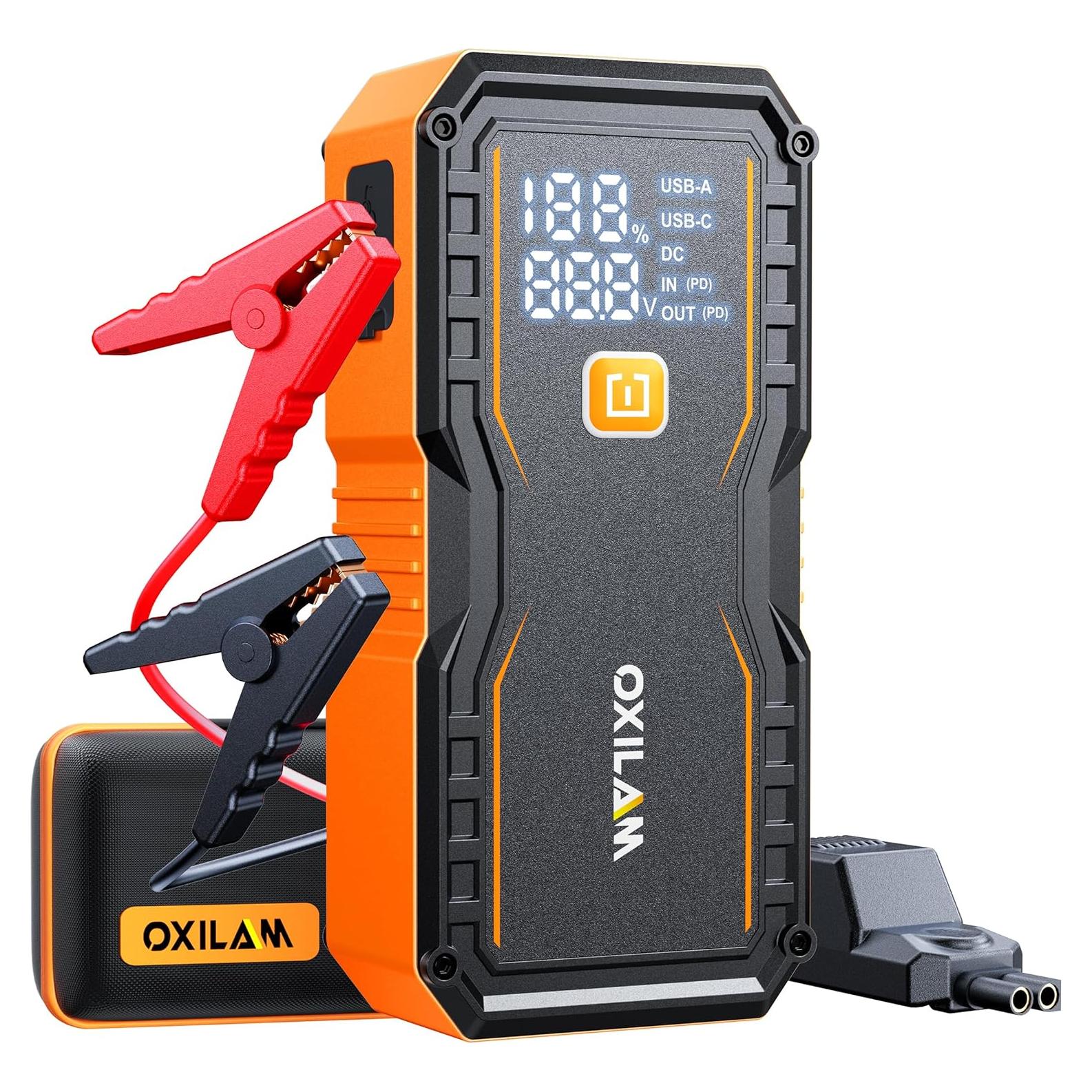 Arrancador de Salto OXILAM 20000mAh 9000A para Motores