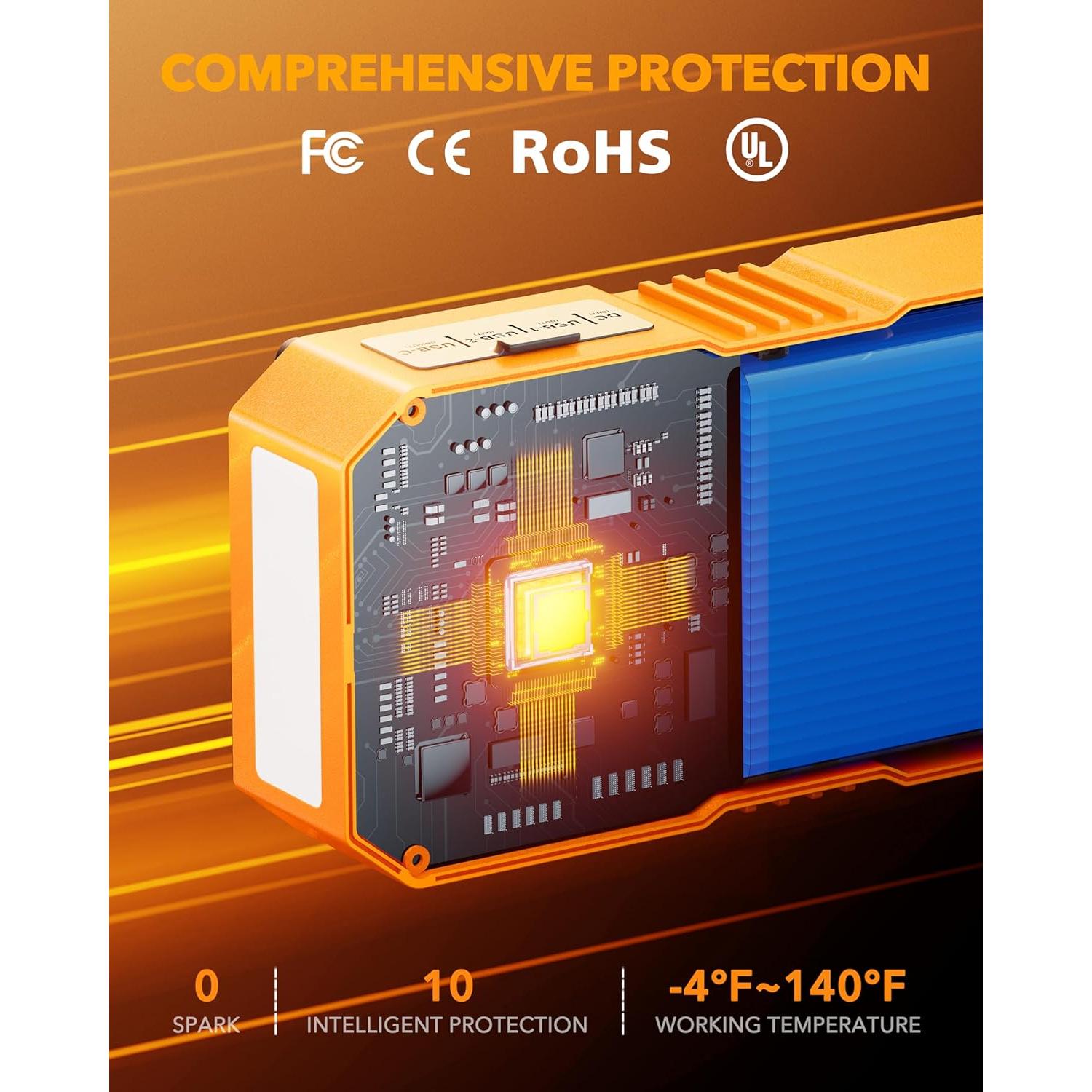 Arrancador de Salto OXILAM 20000mAh 9000A para Motores