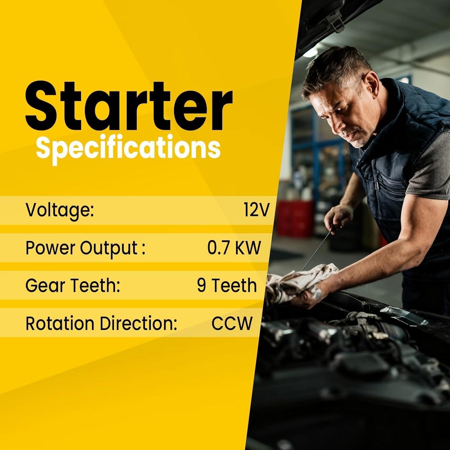 Arrancador RARAYC 12V Compatible John Deere Gator y Kawasaki Mule