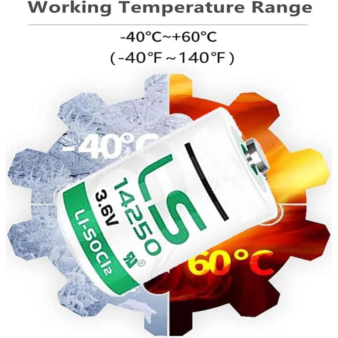 30 Baterías de Litio LS14250 3.6V 1200mAh No Recargables