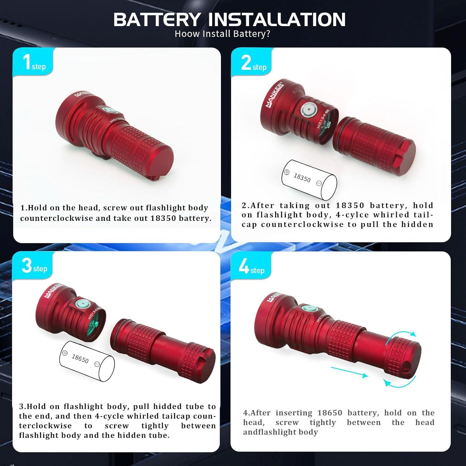 Linterna Recargable Manker MC13 II SE 4500 Lúmenes 665m