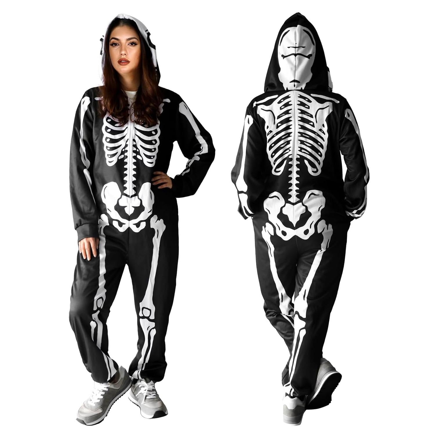 Disfraz de esqueleto Halloween SHIRIA para mujeres Mediano