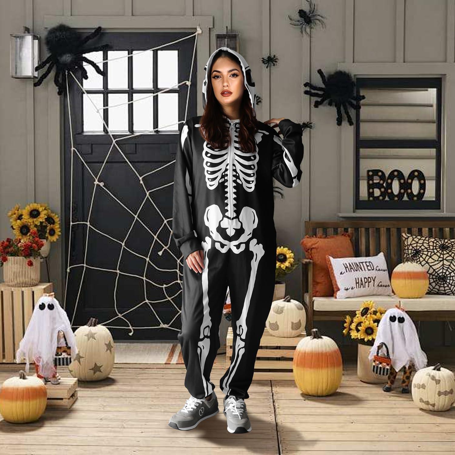 Disfraz de esqueleto Halloween SHIRIA para mujeres Mediano