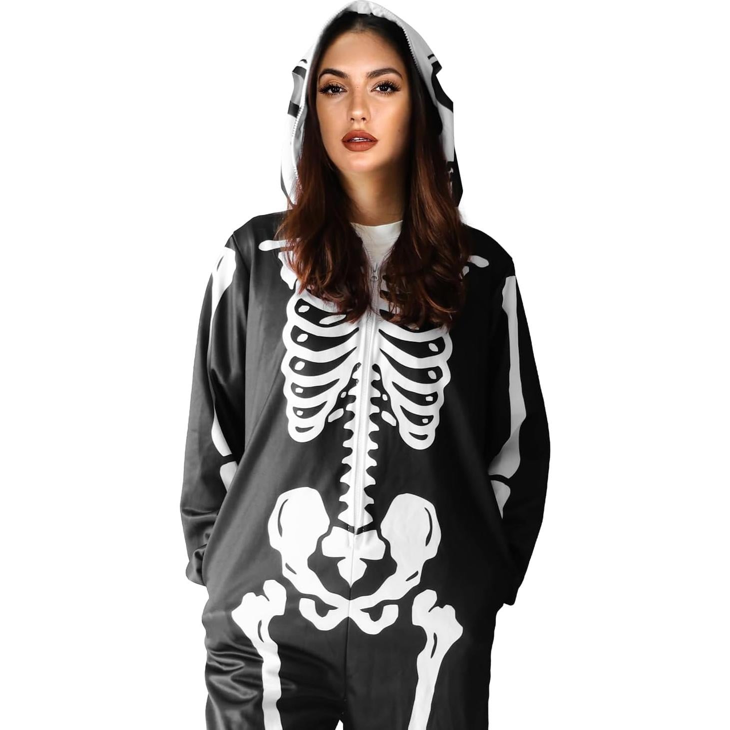 Disfraz de esqueleto Halloween SHIRIA para mujeres Mediano