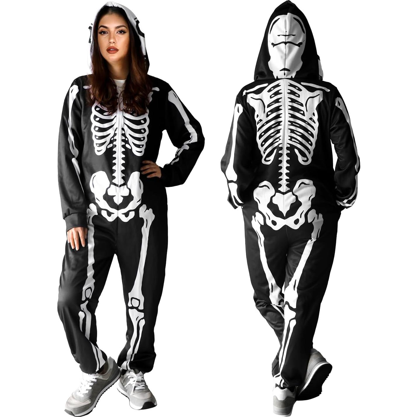 Disfraz de esqueleto Halloween SHIRIA para mujeres Mediano