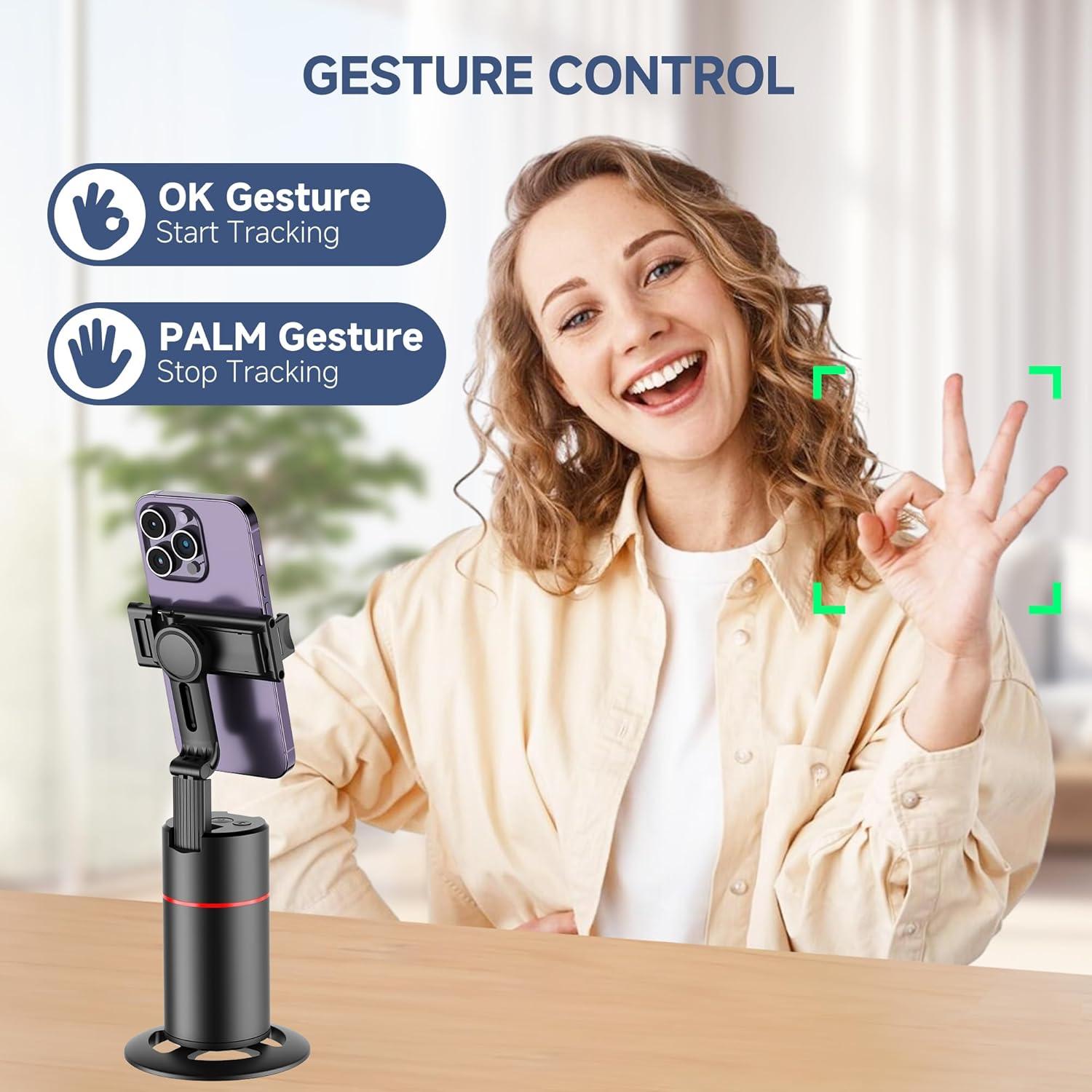 Trípode Inteligente Qirita con Seguimiento Facial Automático 360°