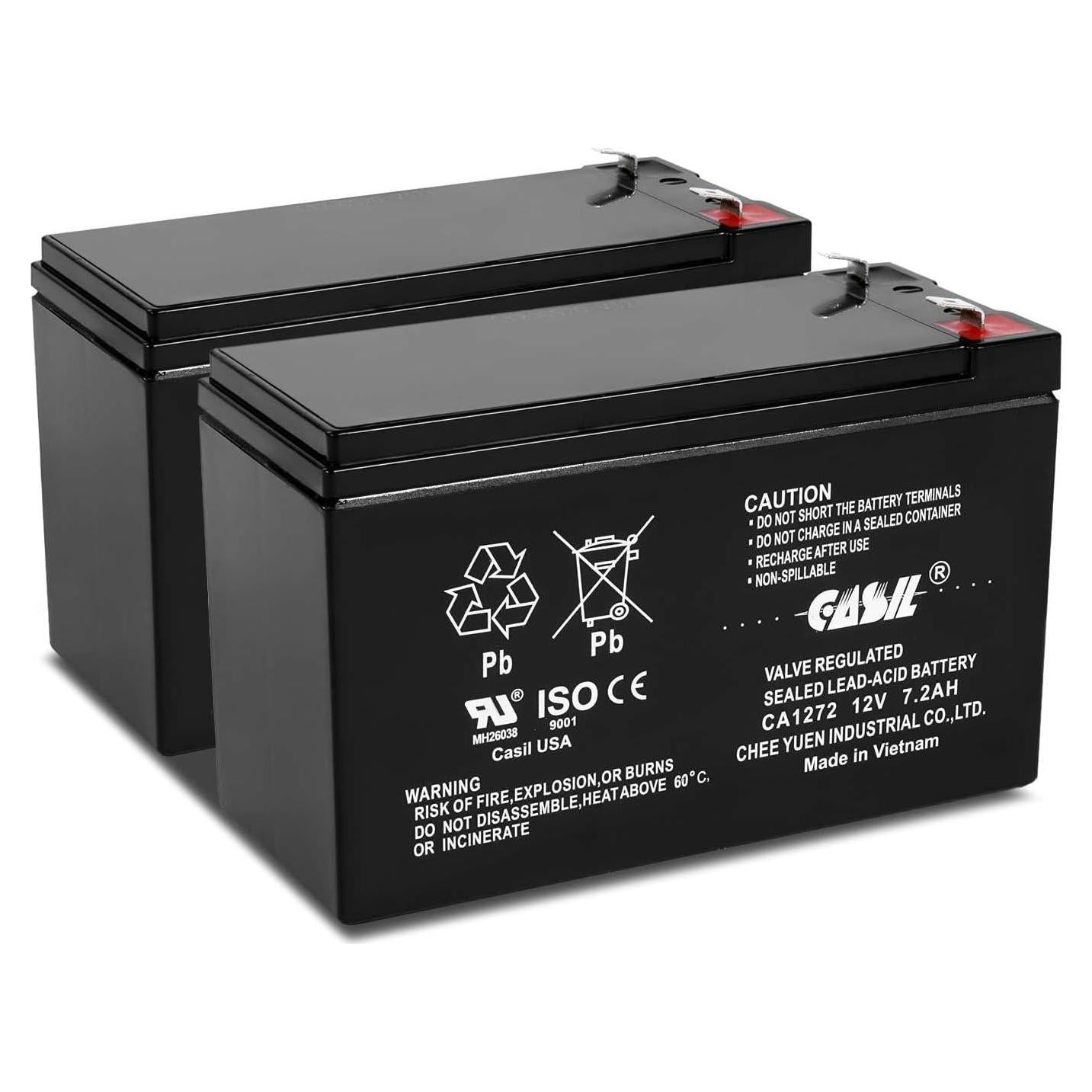 Casil 12V 7.2Ah Replacement Battery Compatible with APC Smart-UPS 700 SU700RM SU700RMNET RBC RBC9 2 Pack