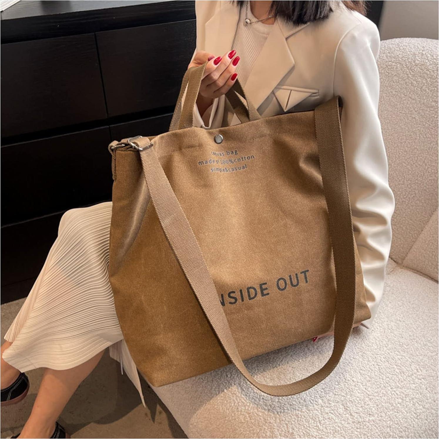 Bolsa de mano UICIOP de lona para mujeres 44x38x14 cm