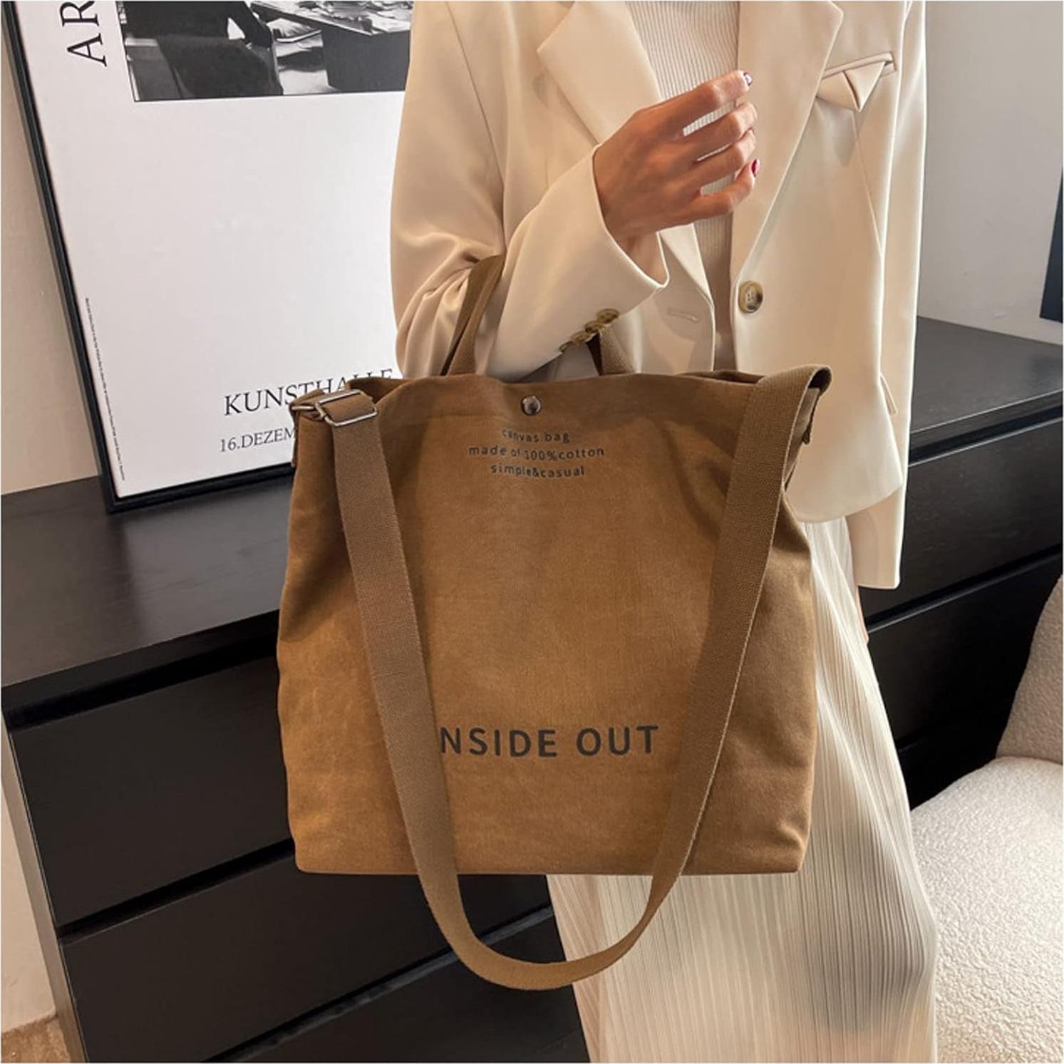 Bolsa de mano UICIOP de lona para mujeres 44x38x14 cm